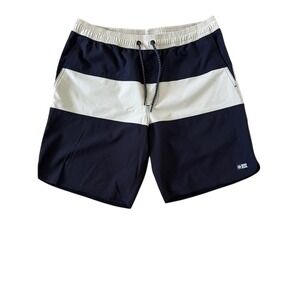 Salty Crew Mens Hybrid Board Shorts Black Tan Colorblock Ripstop Size Large